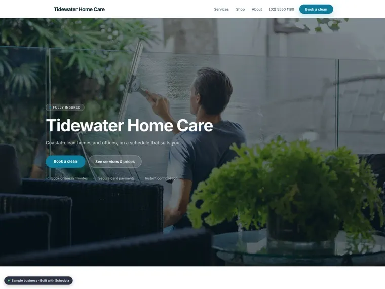 The Tidewater Home Care demo site