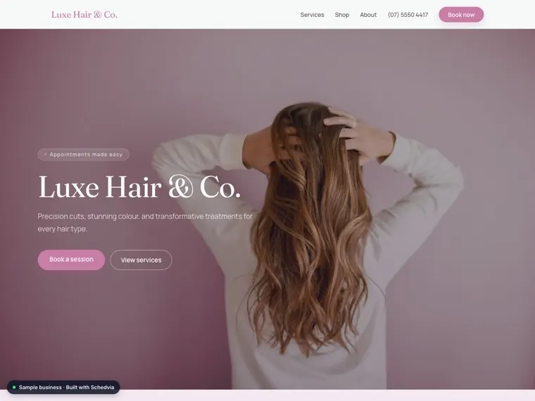 The Luxe Hair & Co. demo site