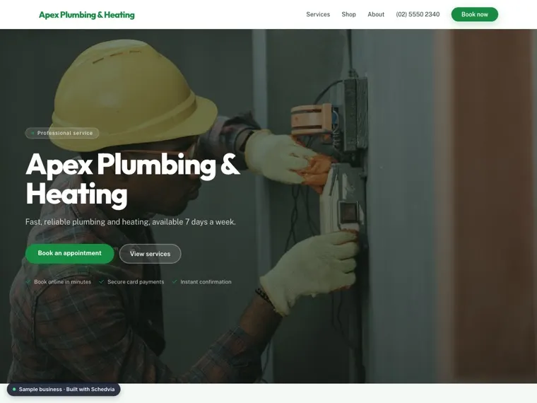 The Apex Plumbing & Heating demo site