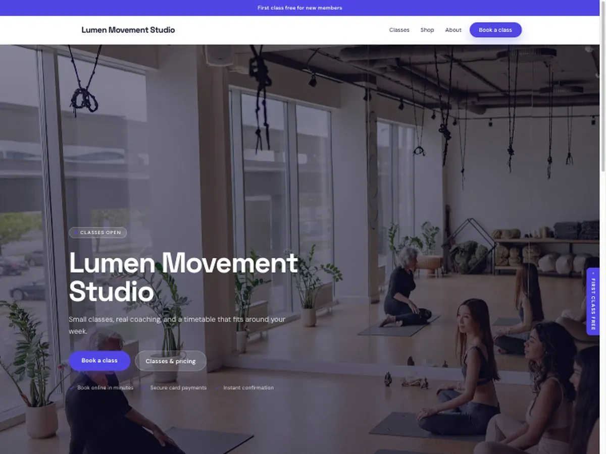 The Lumen Movement Studio demo site