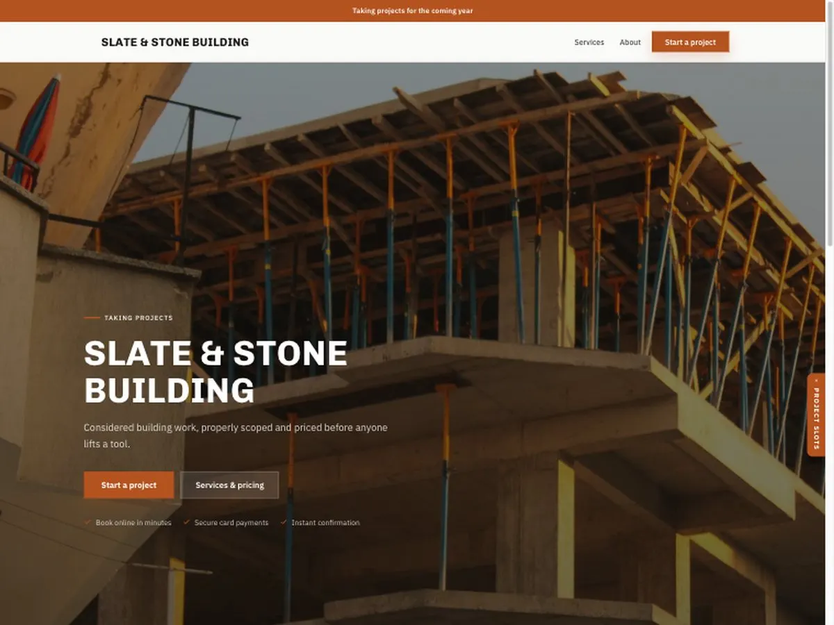 The Slate & Stone Building demo site